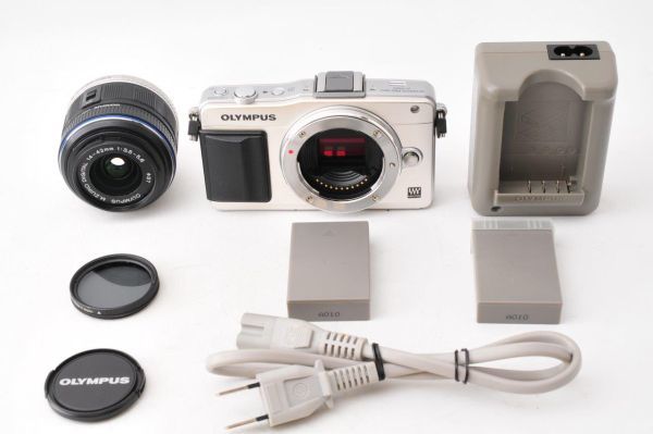 [美品] Olympus オリンパス PEN mini E-PM2 ミラーレス一眼カメラ + 14-42mm レンズ #387