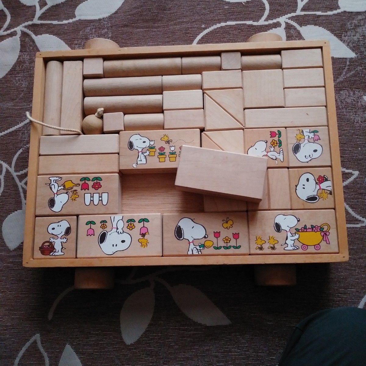 スヌーピー　ブロック　木製　積み木　積木　知育玩具　美品　赤ちゃん　おもちゃ　つみき　幼児