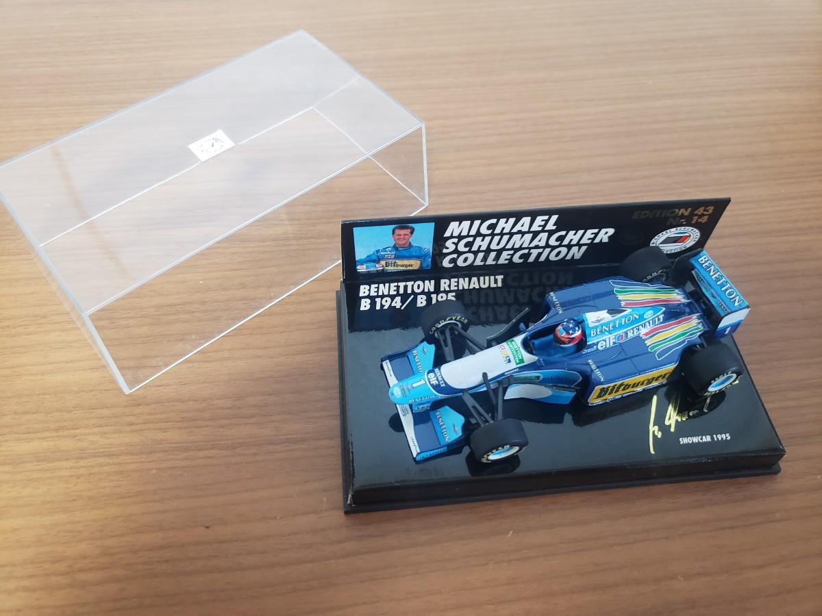 MINICHAMPS ミニチャンプス 1/43 MICHAEL SCHUMACHER ミハエルシューマッハ　コレクション　BENETTON RENAULT B194/B195 SHOWCAR 1995 レア_画像2