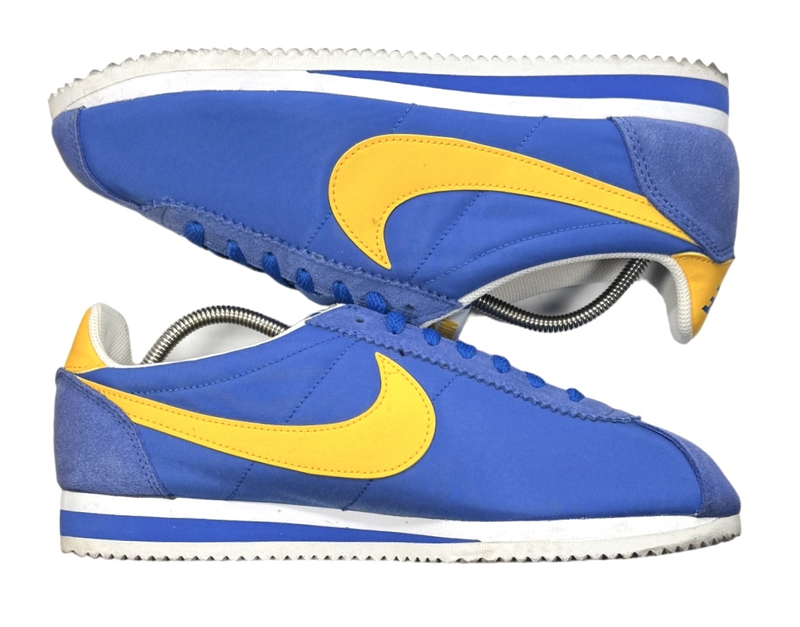 15年製 ナイキ NIKE コルテッツ 807472-471 27.5cm ブルー イエロー クラシック CORTEZ スニーカー バーシティロイヤル ナイロン USED品_画像3