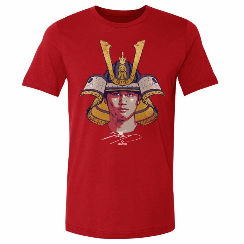 MLB 大谷翔平 エンゼルス Tシャツ 侍 Samurai 兜　RED【未開封・未使用品・タグ付き】Lサイズ