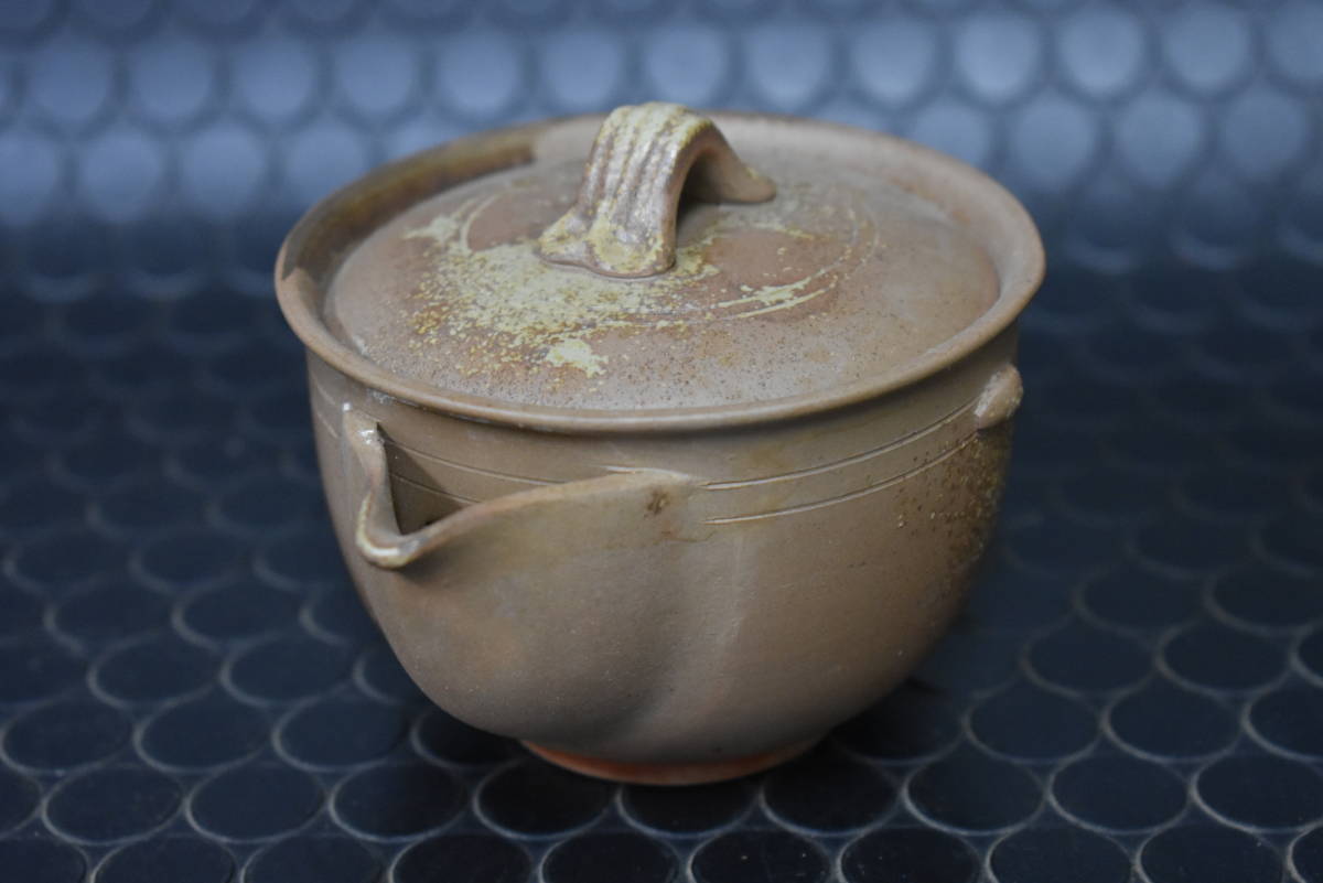 うぶ品　時代物　陶峰銘　備前焼　煎茶器揃　宝瓶、湯冷、煎茶碗　煎茶道具　古美術品_画像2