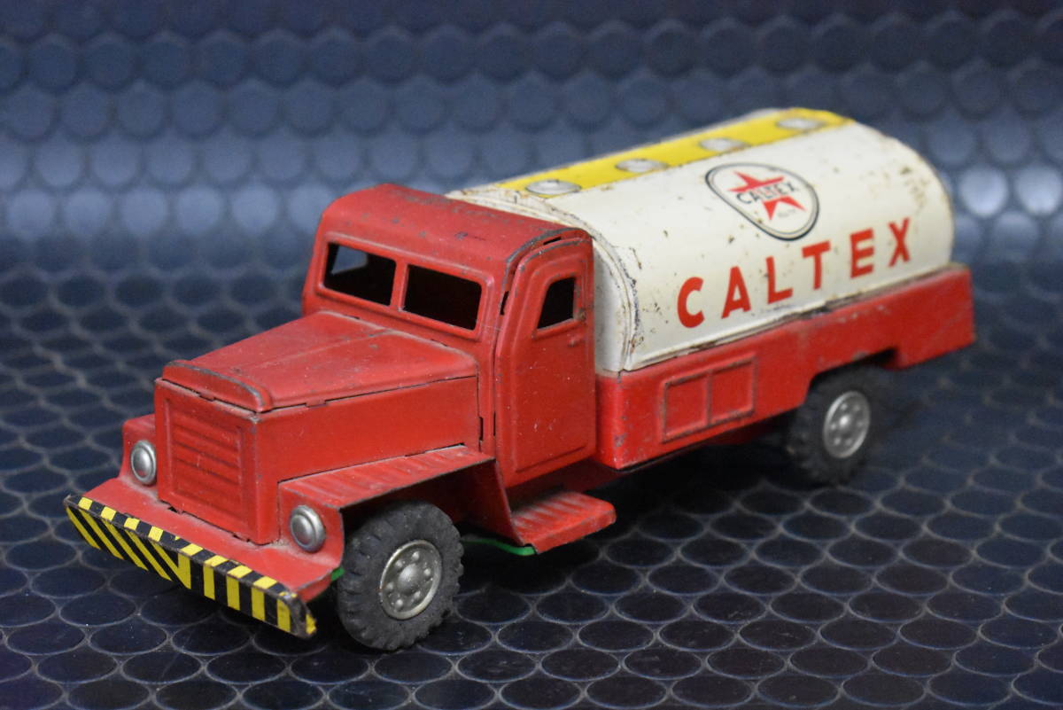 うぶ品　昭和レトロ　日本製　CALTEX　タンクローリー　ブリキ　自動車　当時物_画像1