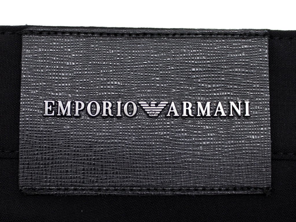 8万新品◆36◆EMPORIO ARMANI アルマーニ 黒ヴァージンウールパンツ 1円_画像8