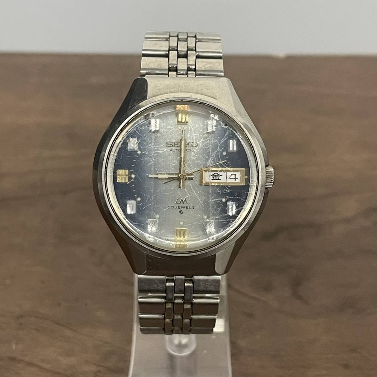 ★1円スタート★SEIKO セイコー LM ロードマチック 5606-7290 デイト 25石 自動巻き 腕時計 カットガラス ブルーグラデーション #19121 _画像1