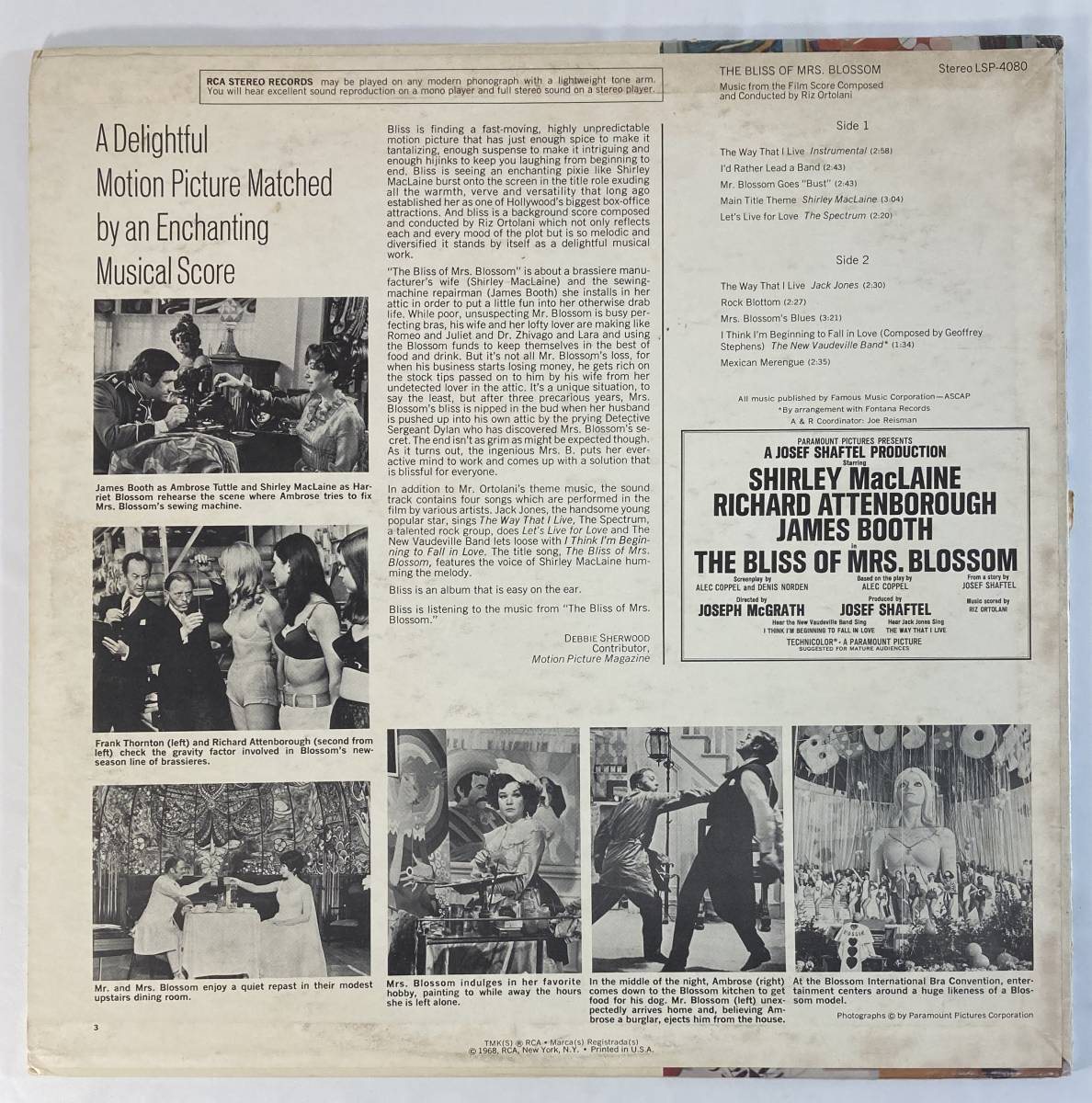 おかしな夫婦・大逆転!? (1966) リズ・オルトラーニ 米盤LP RCA LSP-480 STEREO_画像2