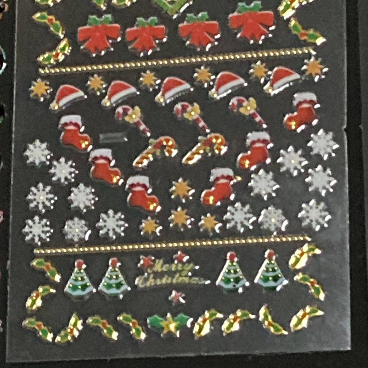  Рождество наклейки на ногти елка Santa Claus северный олень снег ... комплект resin . входить предмет модный зима красивый симпатичный 