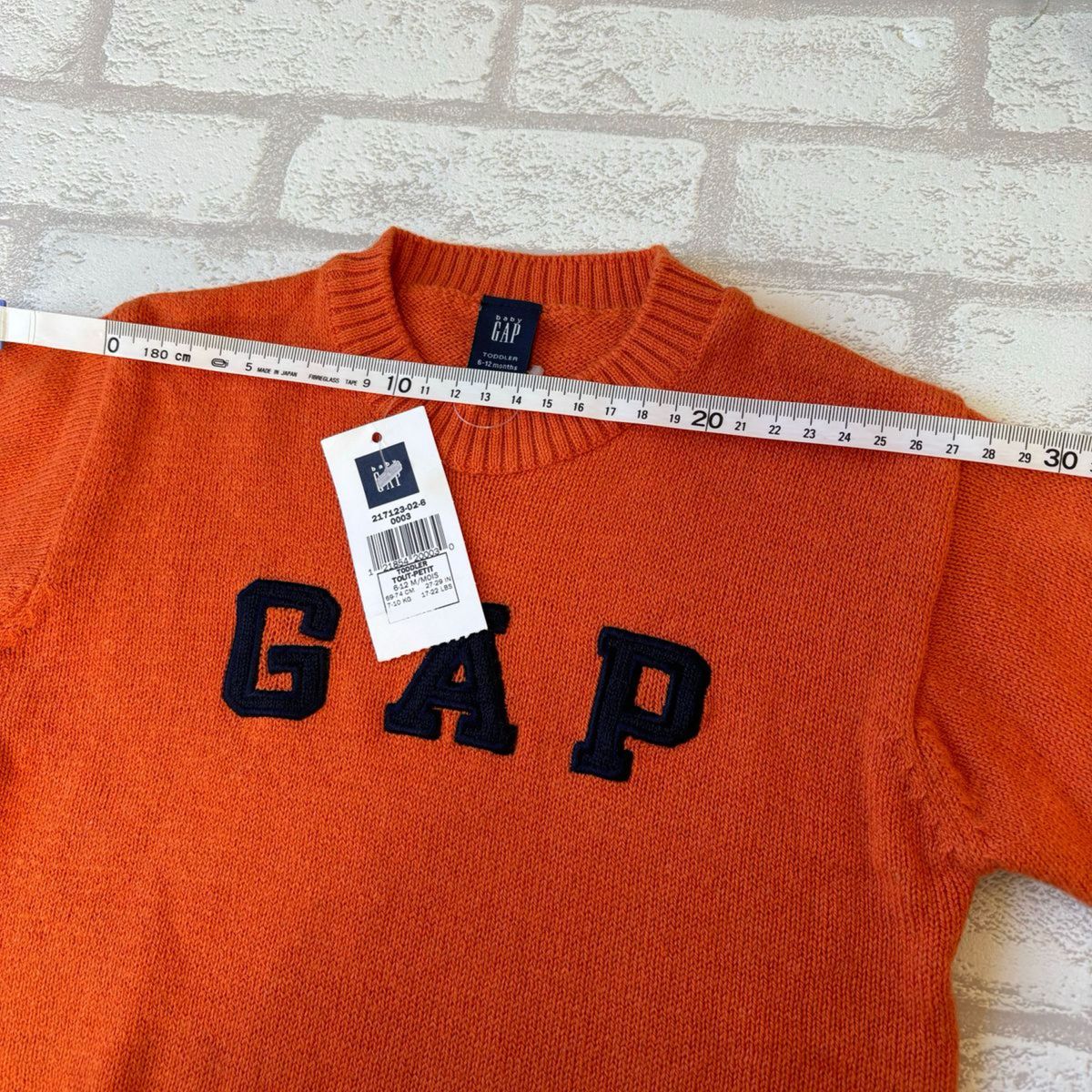 babyGAP  セーター ニット 新品未使用　トップス　キッズ　ベビー　オレンジ　ウール混　綿混　70cm 
