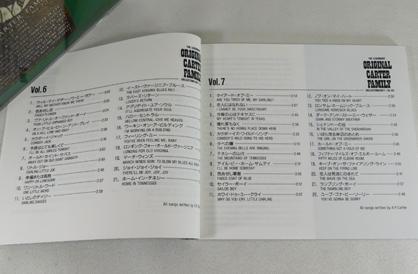 【即決】7枚組CD-BOX「カーター・ファミリー CARTER FAMILY / 永遠のカーター・ファミリー全曲集(1927～’34、’41)」全148曲_画像10