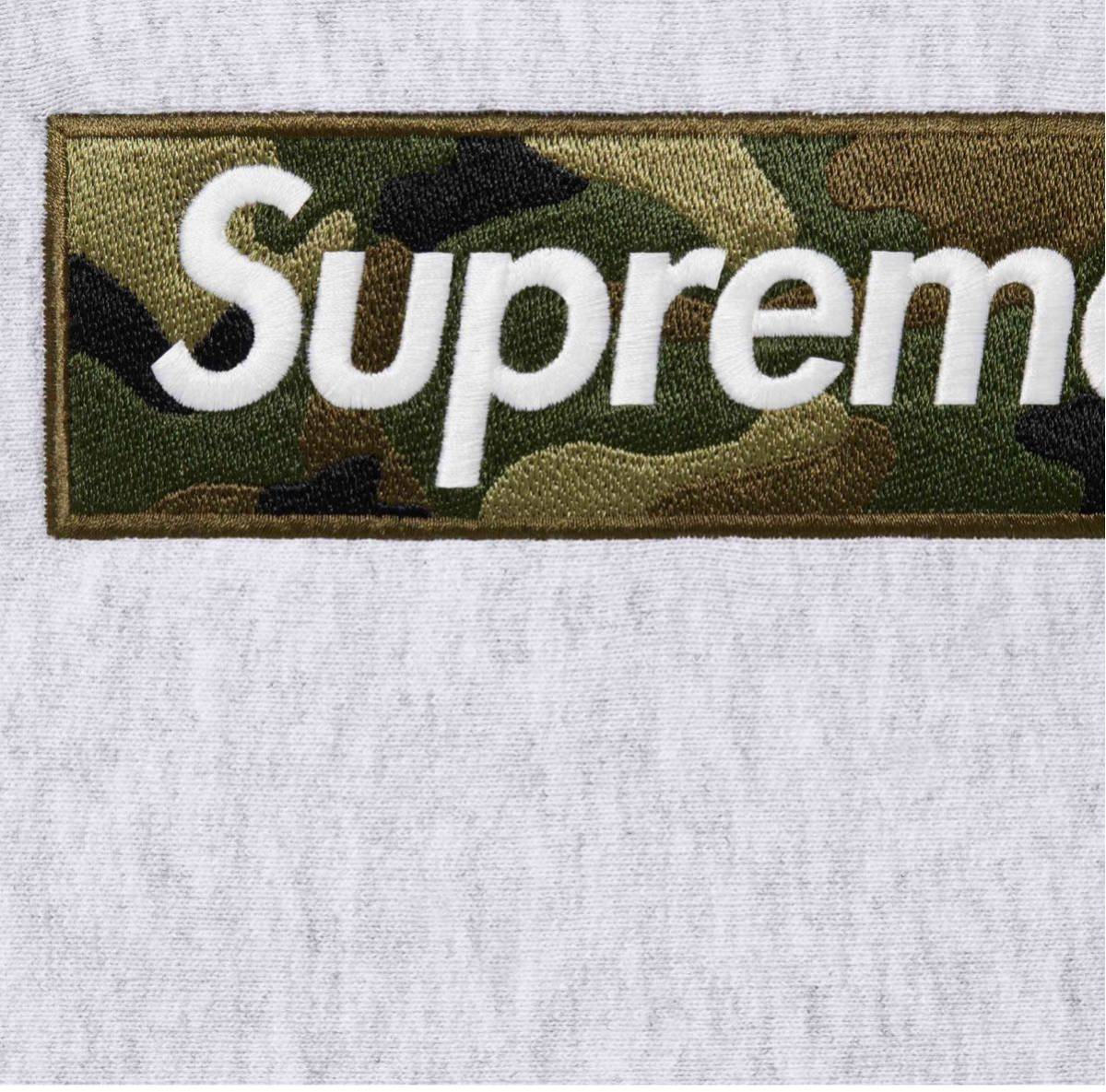 定価スタート☆Mサイズ☆supreme Box Logo Hooded Sweatshirt シュプリーム パーカー Ash Grey_画像2