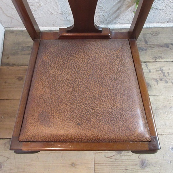 イギリス アンティーク 家具 ダイニングチェア クロウボウル 本革 椅子 イス 木製 マホガニー 英国 DININGCHAIR 4160e_画像4