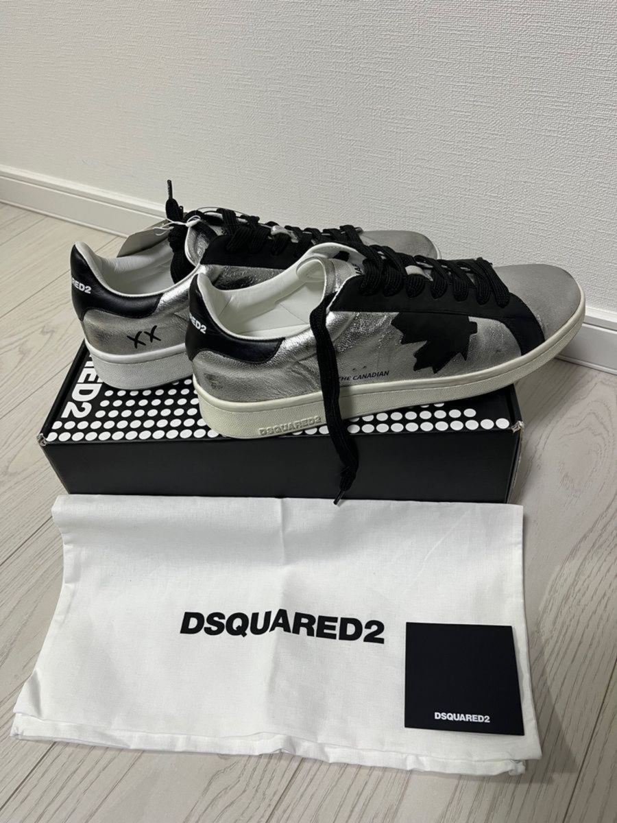 新品　DSQUARED2 ディースクエアード　メタリックスニーカー シルバー