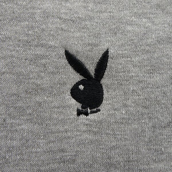 新品 プレイボーイ 2023秋冬 裏起毛 クルーネック スウェット L 灰【34057_97】 PLAYBOY メンズ 刺繍 トレーナー スエット プルオーバー_画像7