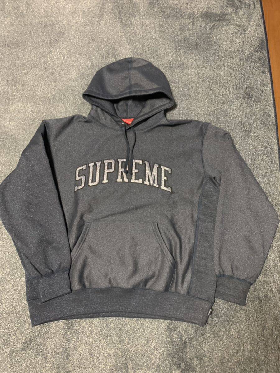 新品未使用　Supreme Glitter Arc Hooded Sweatshirt Navyシュプリーム グリッター アーク フーディー スウェットシャツ ネイビー サイズL_画像2