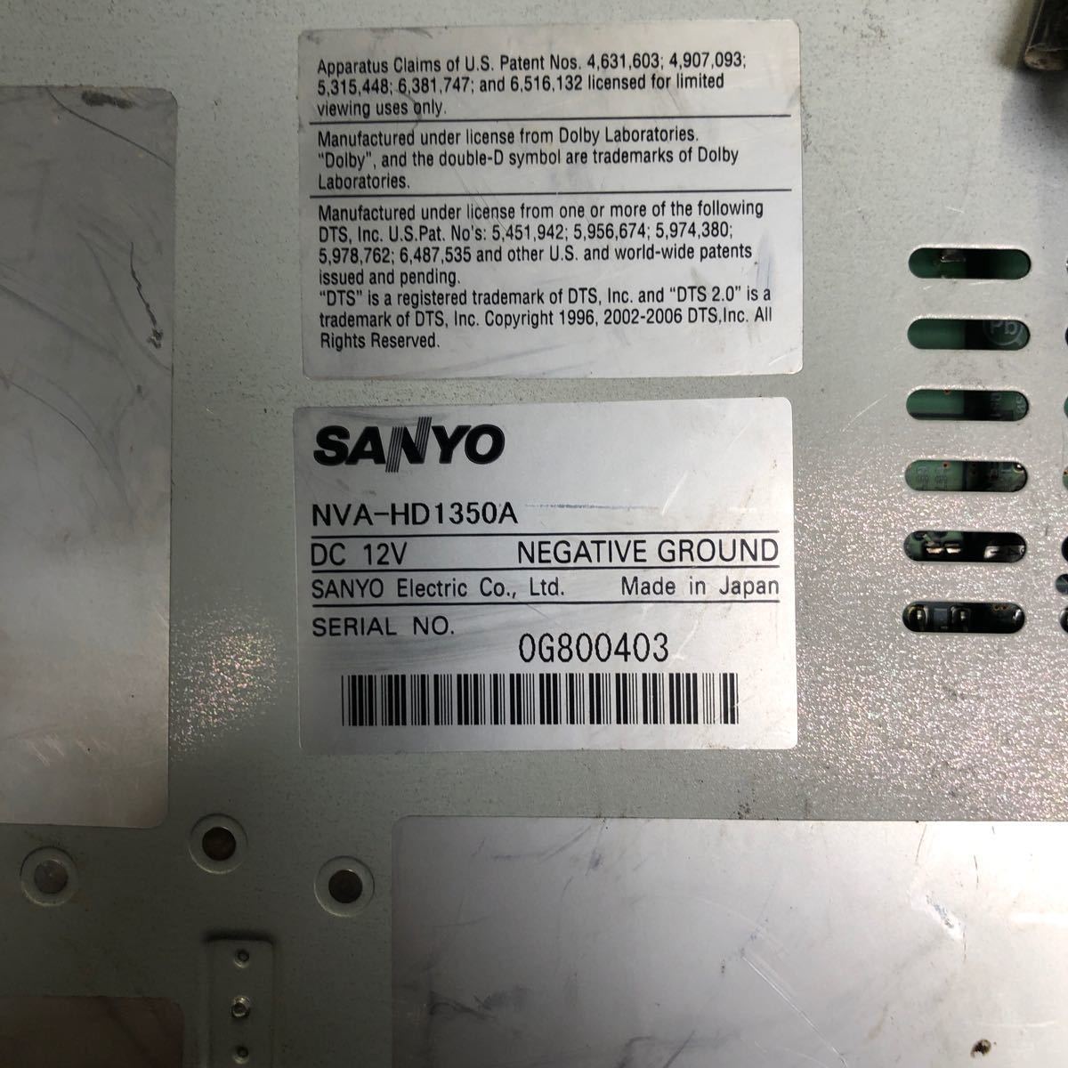  Sanyo HDD navi NVA-HD1350A CD/DVD видео *TV утиль 231301k