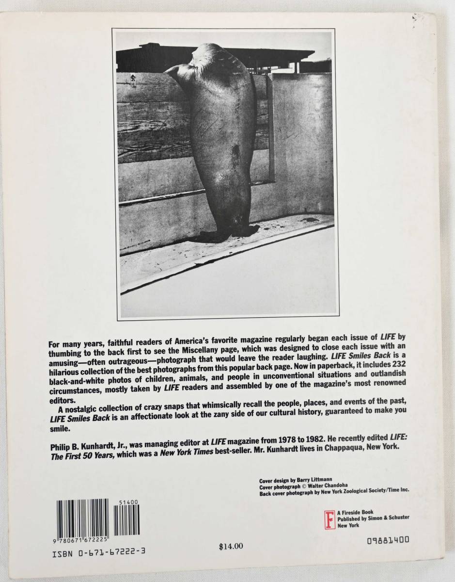  быстрое решение / б/у книга@[LIFE SMILES BACK] Philip B. Kunhardt, Jr/Touchstone Reprint версия /1988 год / бумага задний / graph журнал / фотоальбом (nk-2311-29)