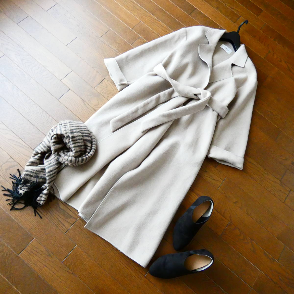 FRAYI.Df Ray I ti- beige Djebel to attaching nappy gown coat long coat F