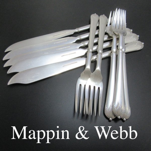 【Mappin&Webb】 マッピンアンドウェッブ カトラリーセット ナイフ/フォーク10本 【PRINCE'S PLATE】