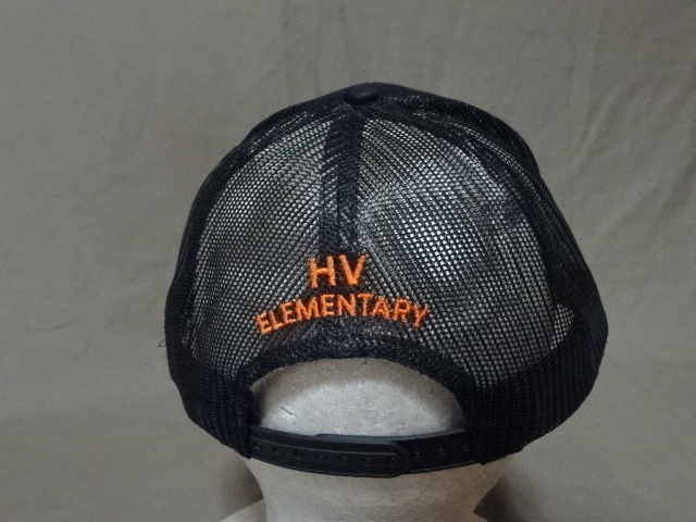 激レア USA購入 アメリカ 公立小学校 【HV ELEMENTARY】【BIRD】 ロゴ刺繍入り メッシュキャップ ブラック 中古良品_画像5