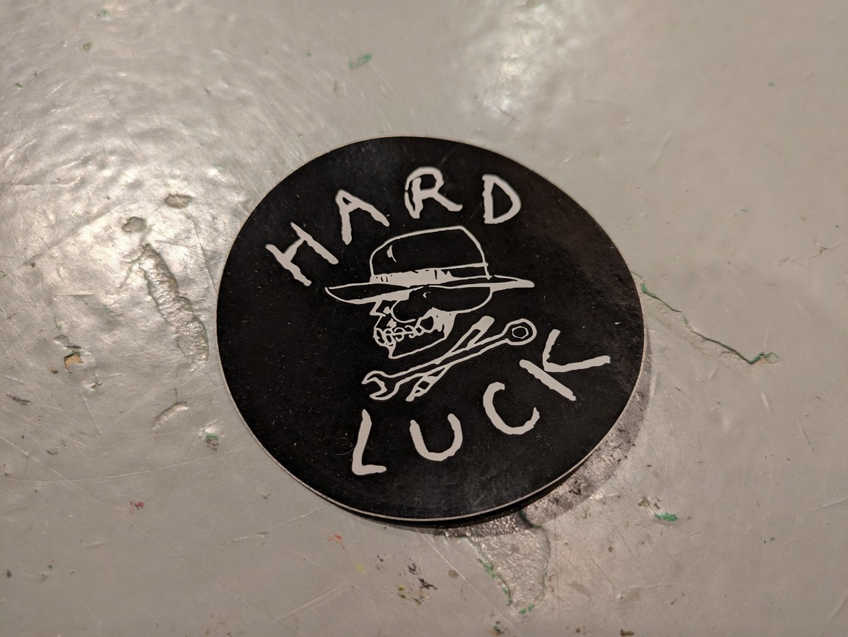 NEW HARD LUCK ハードラック ステッカー スケートボード ハードコア カリフォルニア (まとめ買いOK)_画像1