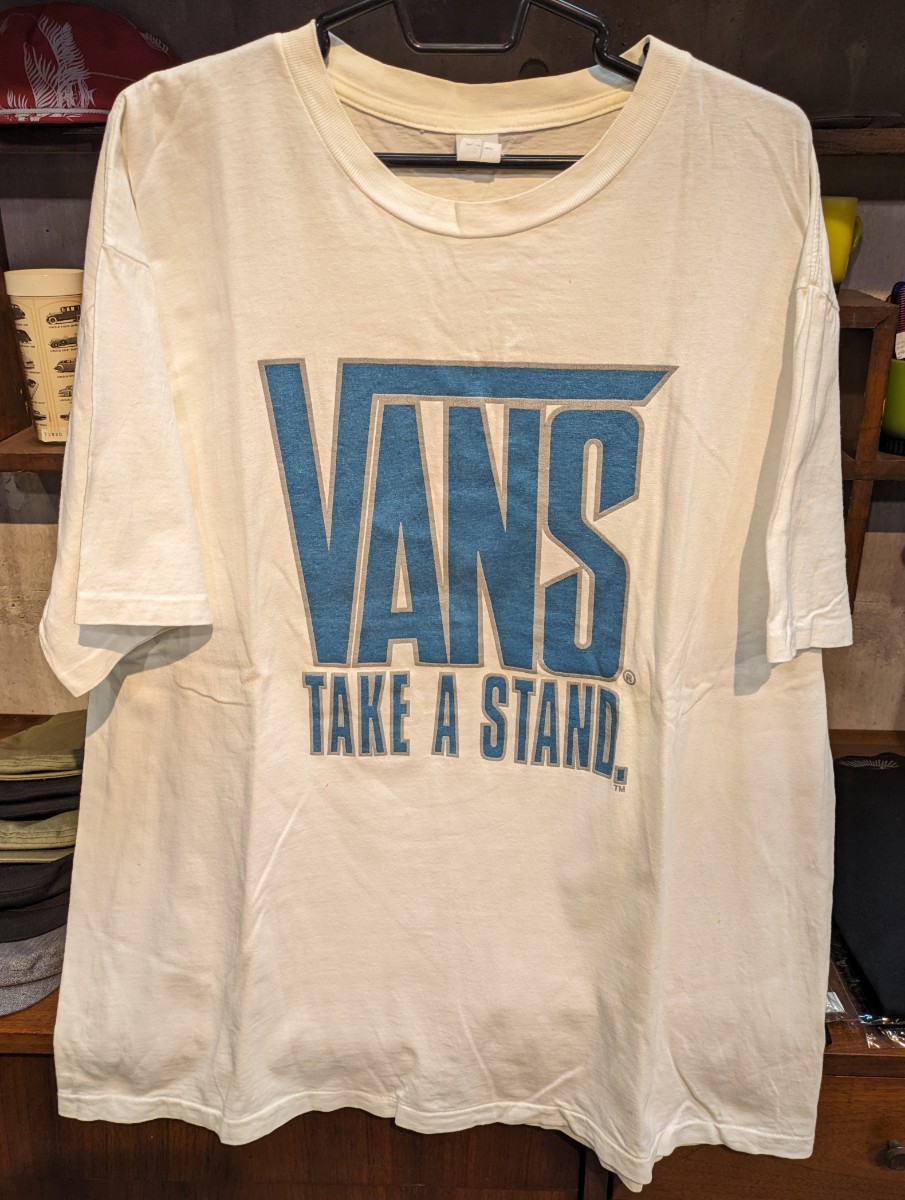 レア！ 90 初 VANS 足跡 ソール デザイン Tシャツ XXLくらい ビンテージ VINTAGE オールドスクール USA製 _画像1