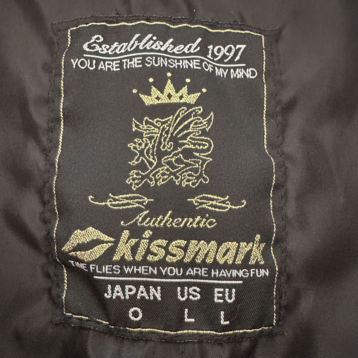 Kiss mark キスマーク メンズキルティングジャケット USED XL サイズO