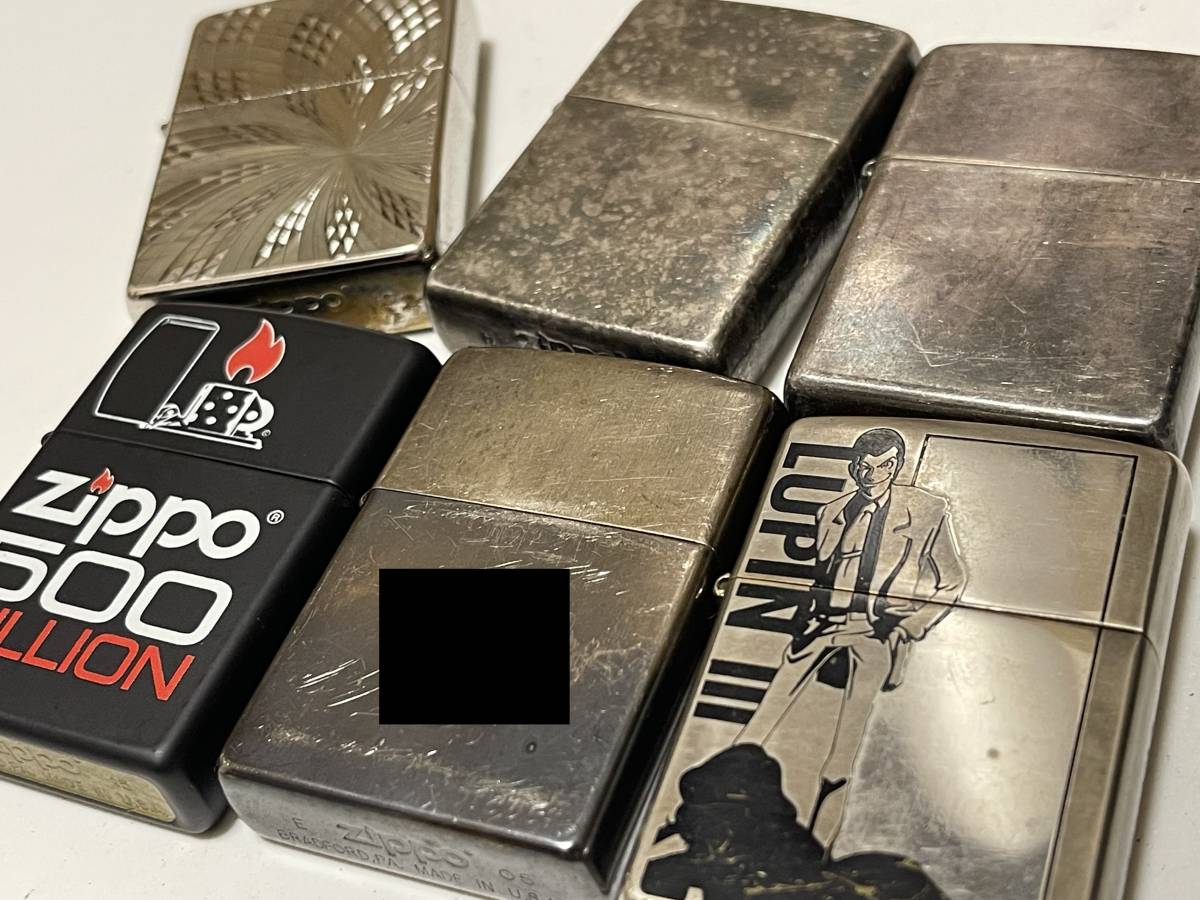 【ジャンク】ZIPPO ジッポー オイルライター 6点セット / ルパン三世 他 ※名前刻印あり_画像10