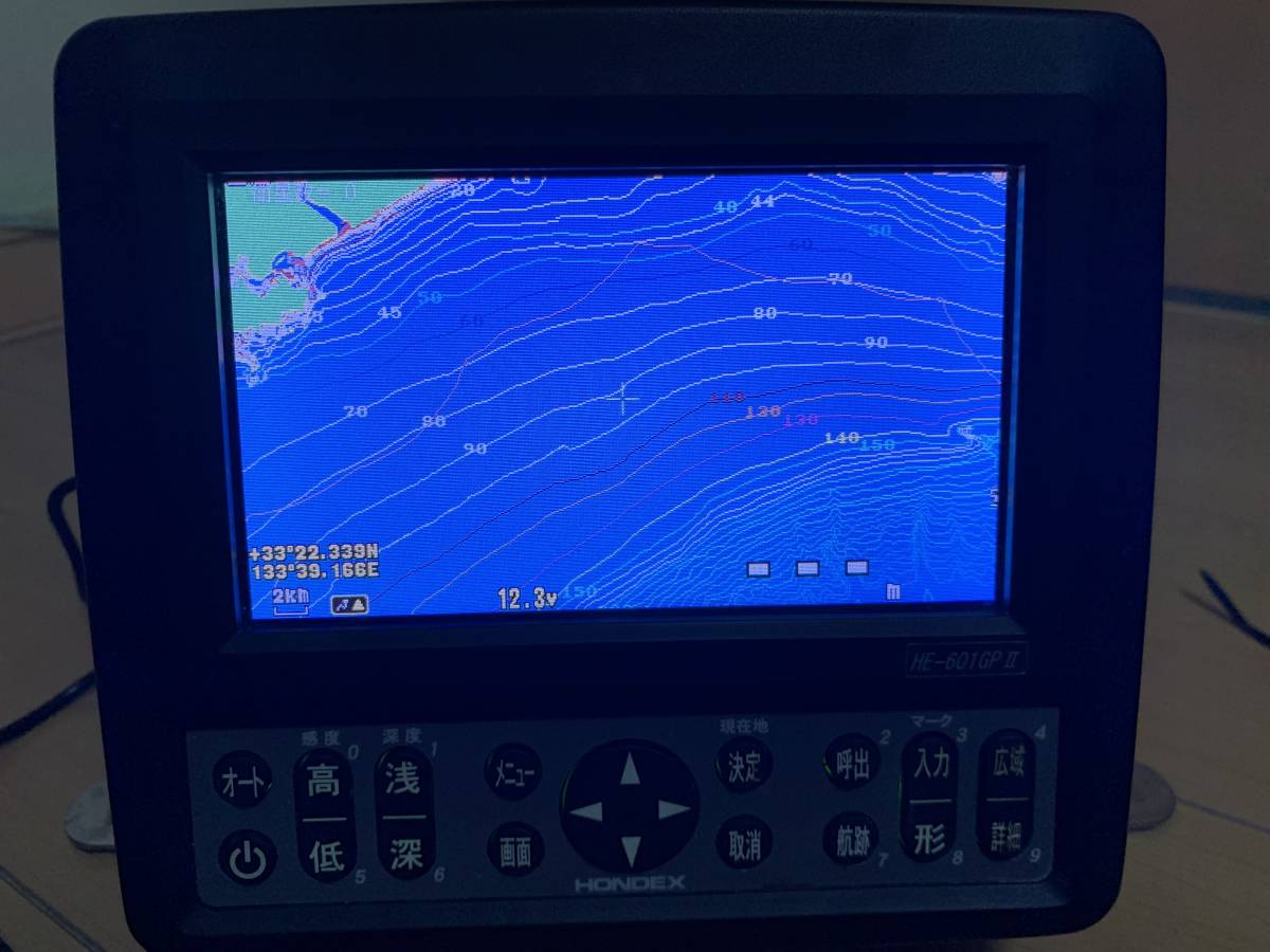 GPS魚探 HONDEX HE-601GPⅡ 中古 ※おまけモバイル電源ケーブル_画像3