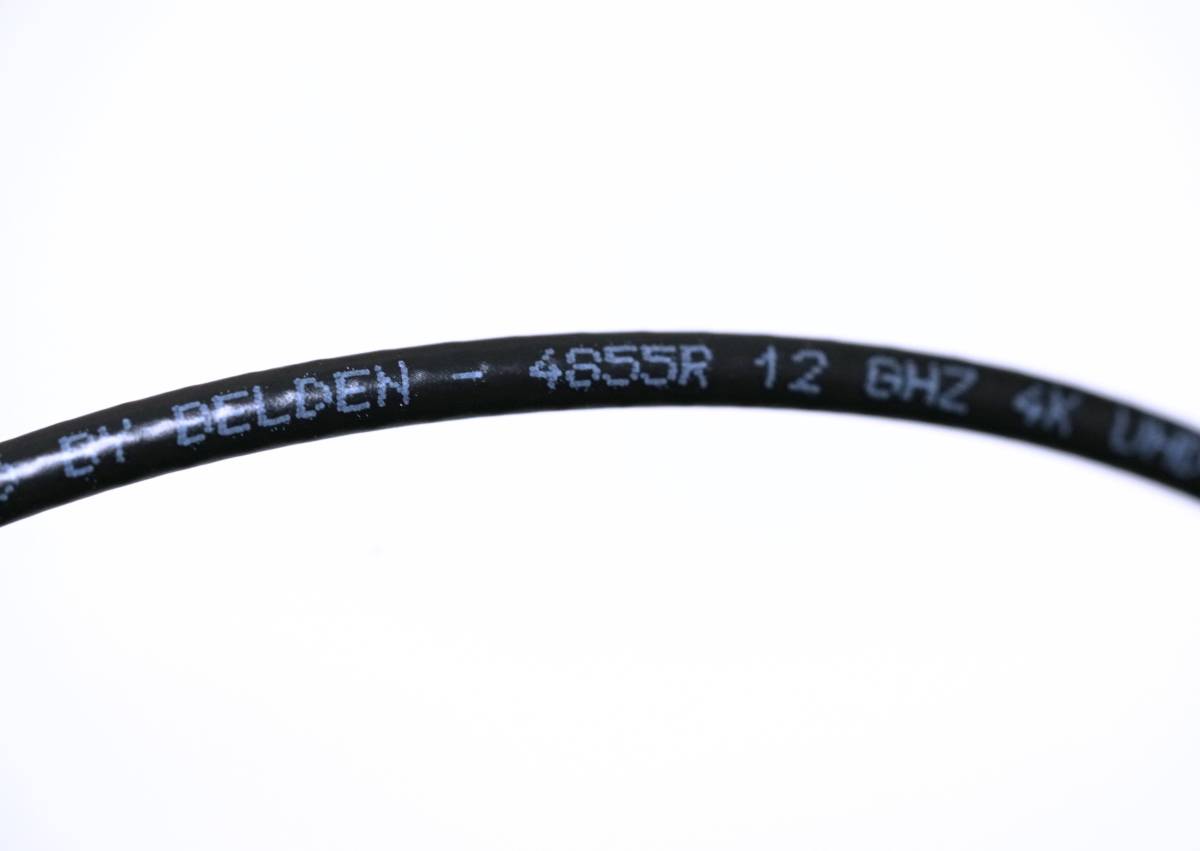 デュアルBNC用デジタルケーブル 1m 2本セット Belden12GHz銀メッキ単線、金メッキピンプラグ(CHORD DAVE、M-Scaler、HUGO TT2、Blu等に)_Belden 4855R 4K UHD 75Ω線材