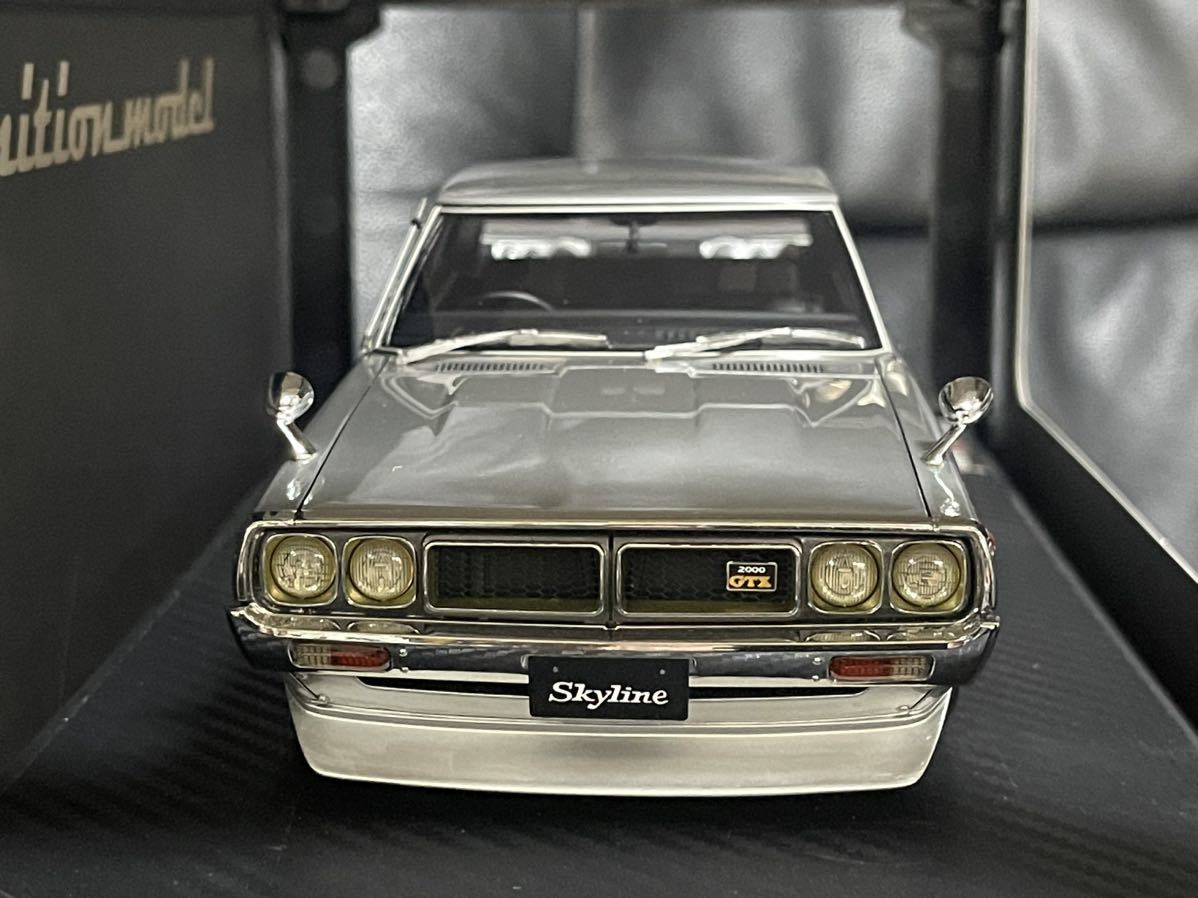  rare * IG1978 1/18 Nissan Skyline 2000 GT-X (GC110) Silver Nissan Skyline yomeli ignition model 