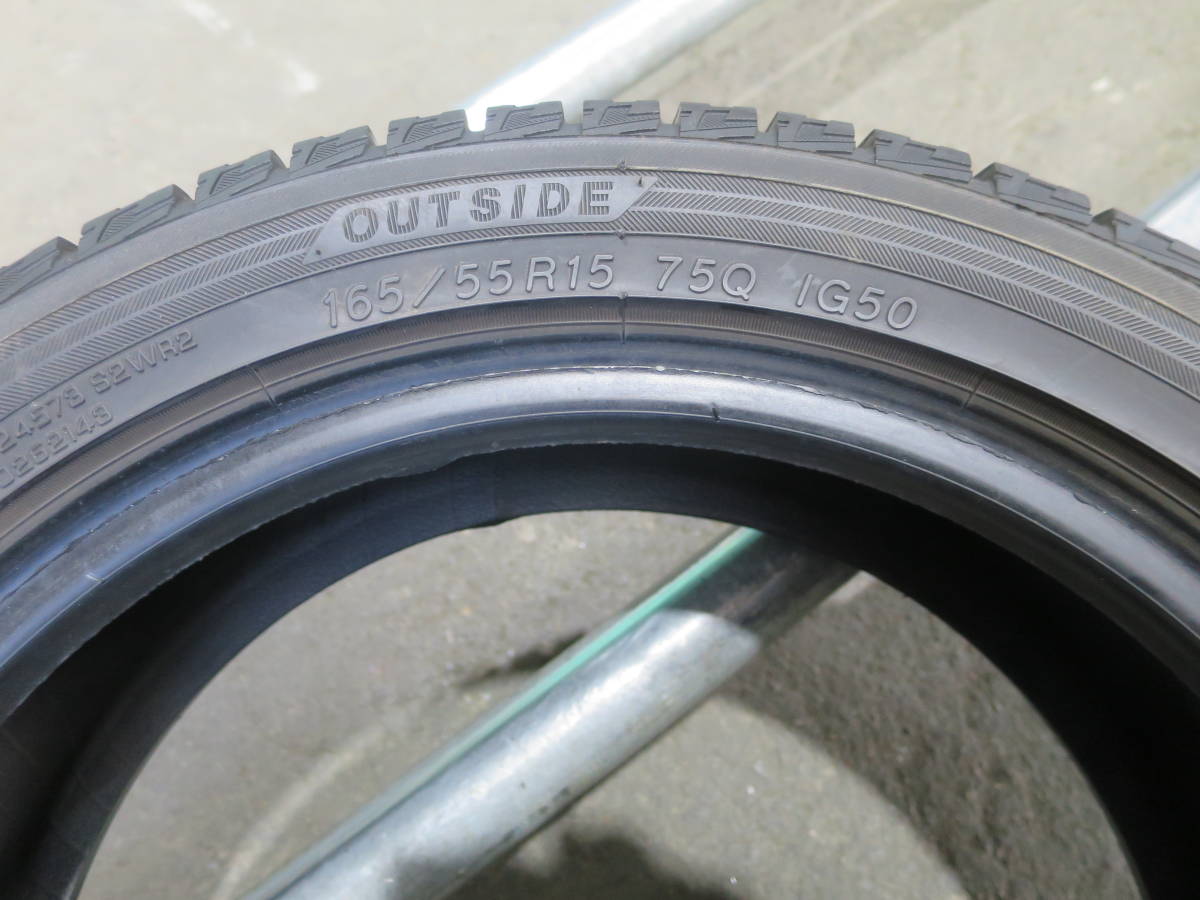 18年製バリ山 165/55R15 75Q ◆ヨコハマ ICE GUARD IG50plus◆ 1本 B2065 スタッドレス_画像6