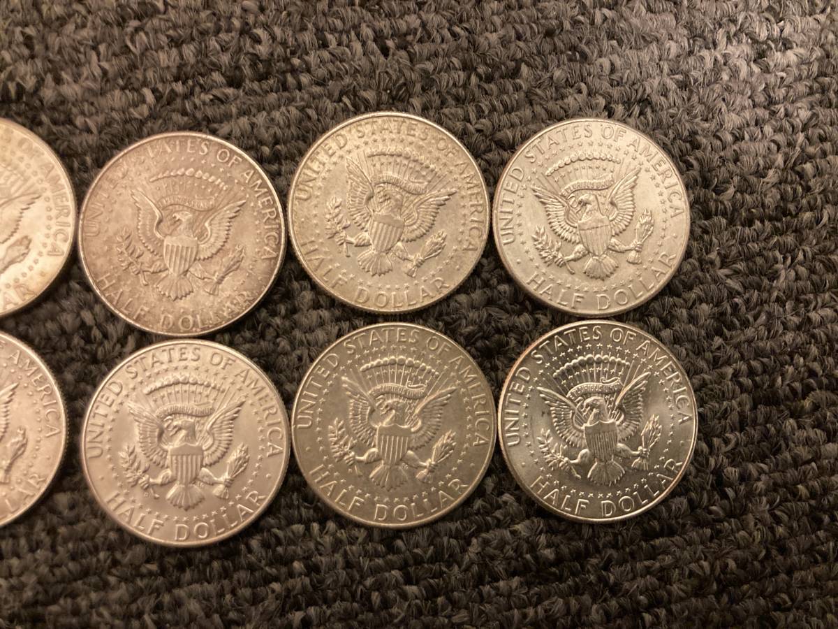 アメリカ 1964年 ケネディ ハーフダラー銀貨 50セント銀貨 10枚セット #3_画像6