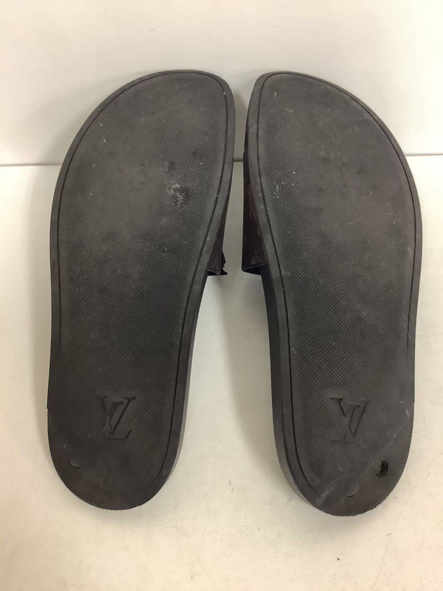 ○営KU143-A6さS60【埼玉発】LOUIS VUITTON WATERFRONT MULE MONOGRAM 24〜27cm ウォーターフロント　ミュール モノグラム※箱無_画像8