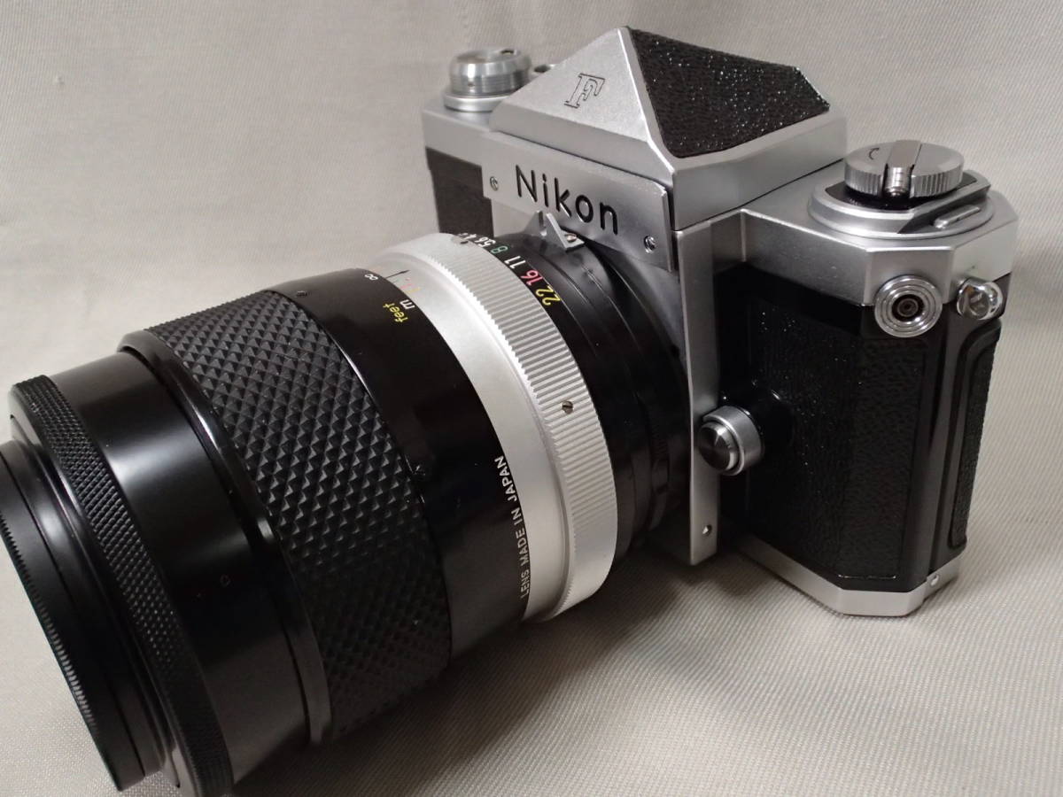 ニコン/「Nikon F アイレベル640万台」・「NIKKOR-Q Auto 1:2.8 f=135mm Nippon Kogaku Japan」付・割に綺麗なコレクション品 _画像10