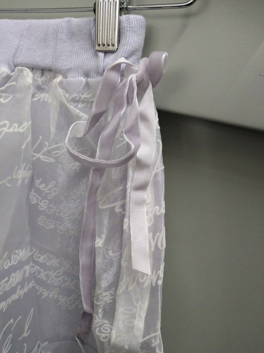 新品 未使用  リズリサ  LIZ LISA  メッセージ  英字  オーガンジー  スカート