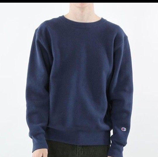 Champion C3-W004 リバースウィーブ クルーネック スウェットシャツ 11.5oz 青タグ 裏起毛 ダークネイビー