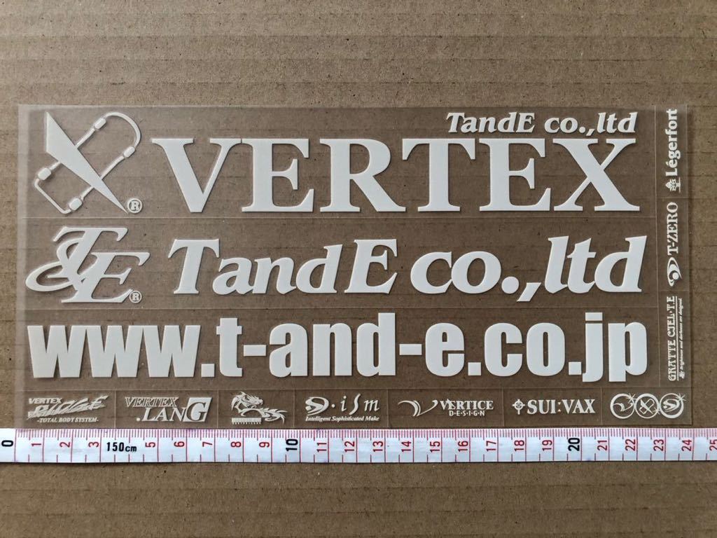 ベルテックス VERTEX T＆E ステッカー カッティングステッカー 切り文字ステッカー 東京オートサロン オートサロン 2023 エアロ_画像1