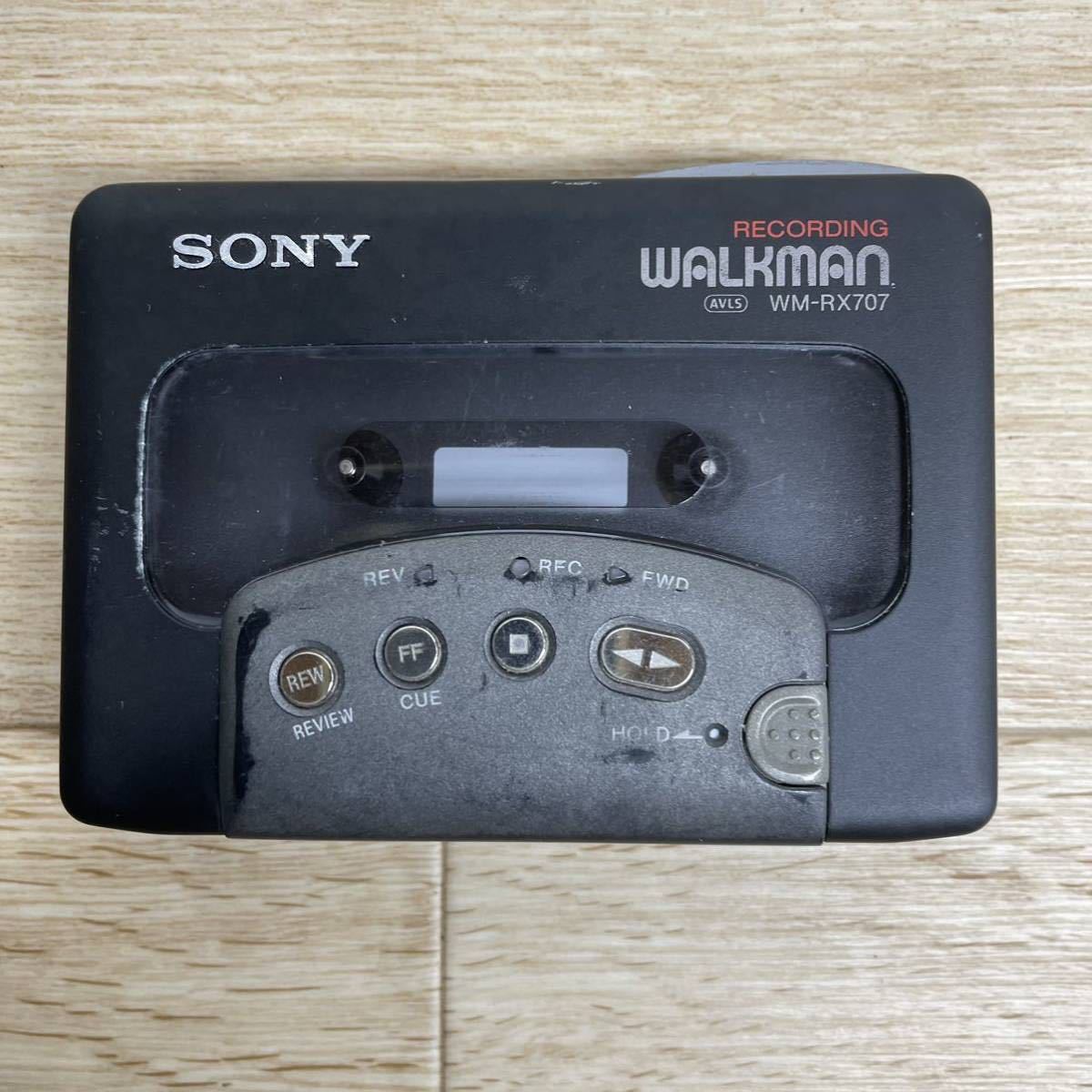 SONY WM-RX707 WALKMAN カセットウォークマン ポータブルカセットプレーヤー リモコン RM-WM7R ジャンク【管2405R】_画像2