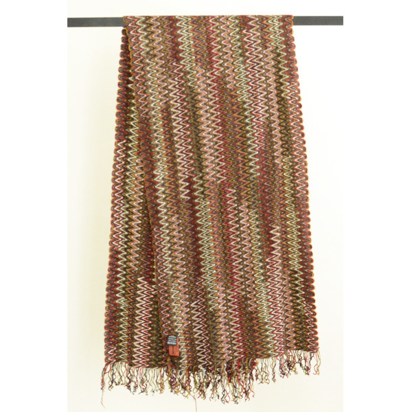  beautiful goods Italy made MISSONI multicolor jig The g stripe stole 38×160