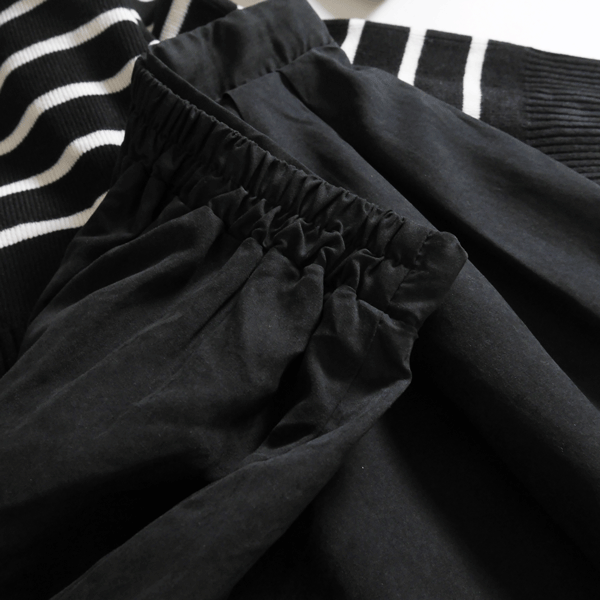 新品■Bonjour Saganボンジュールサガン■ピーチスキンバルーンスカート 黒♪ボリューム感が魅力♪リラクシーな穿き心地_画像6