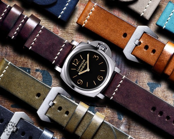 *30% off STONEWALL for PANERAI 24mm オリーブドラブ パネライ 44mm ベルト ストラップ 時計ベルト アンティーク 革 レザー 軍用時計の画像1