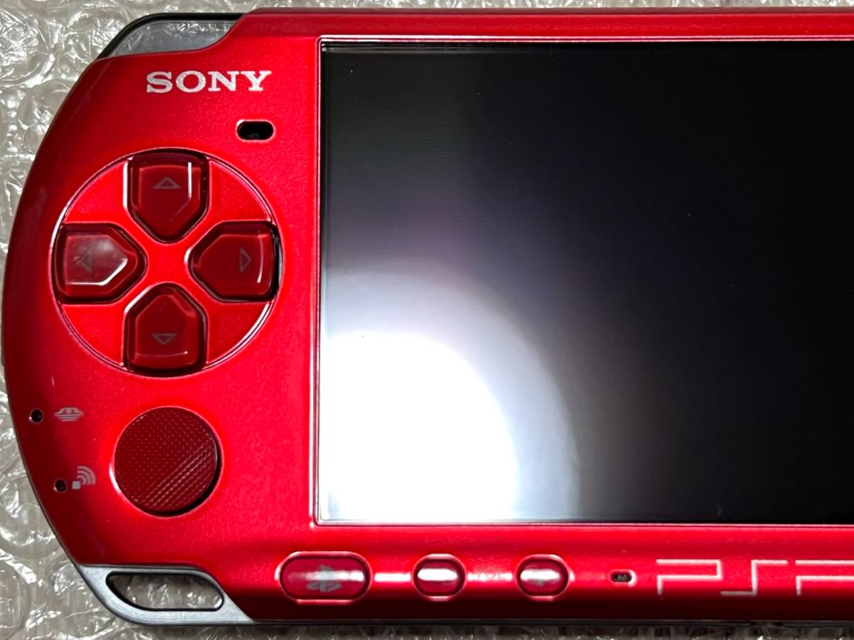 極美品・動作確認済み・最終型〉PSP-3000 本体 ラディアントレッド ＋