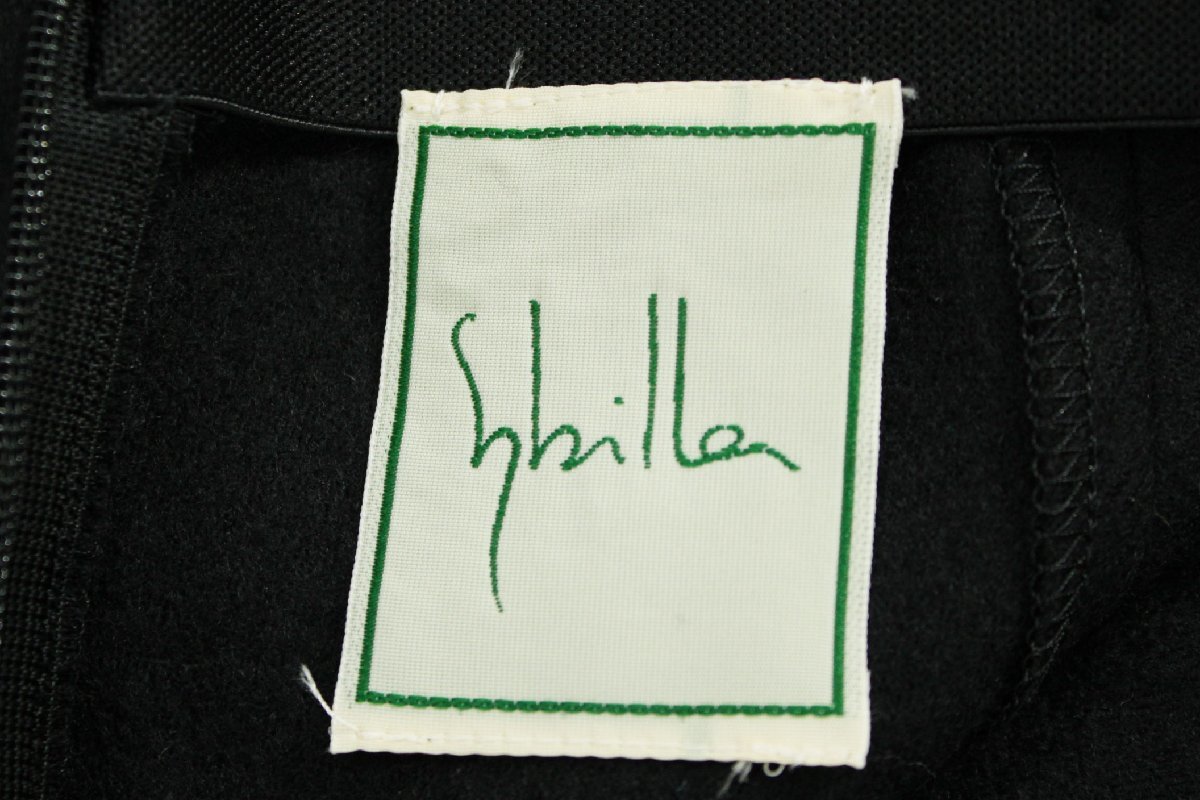 美品 Sybilla/シビラ ウールフレアテールロングスカート 定価2.9万円 黒M mg387_画像10