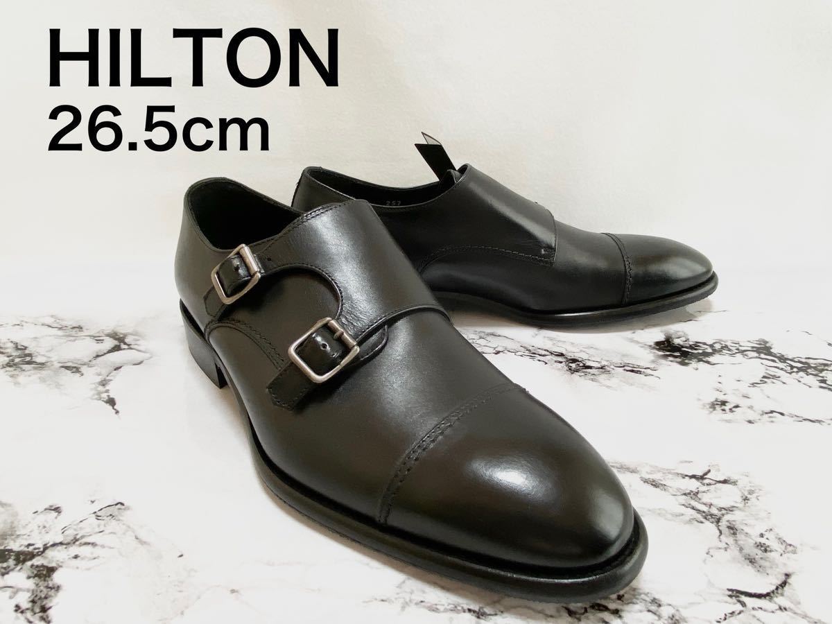 HILTON ヒルトン 新品タグ付 26.5cm 定価約24000円 靴 革靴 　モンクストラップ_画像1