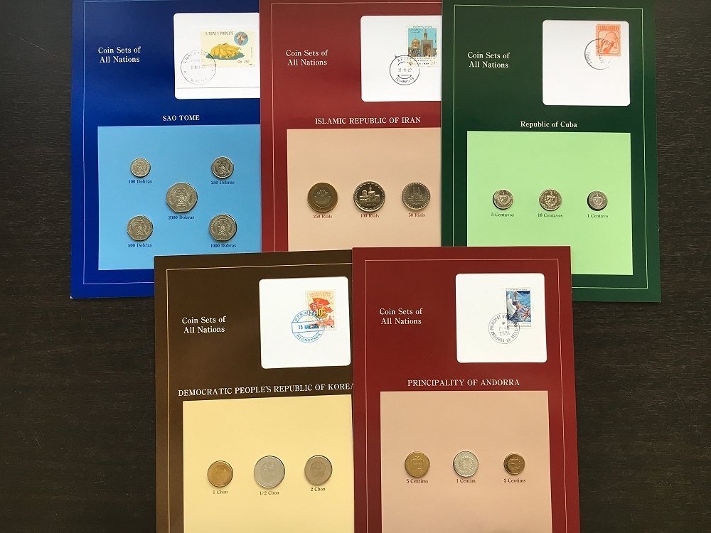  原文:1202T34　Coin Sets of All Nations　フランクリンミント　世界のコイン　ウズベキスタンなど　53枚セット