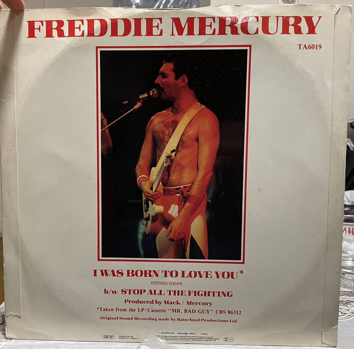 Freddie Mercury / I Was Born To Love You 12インチレコードの画像2