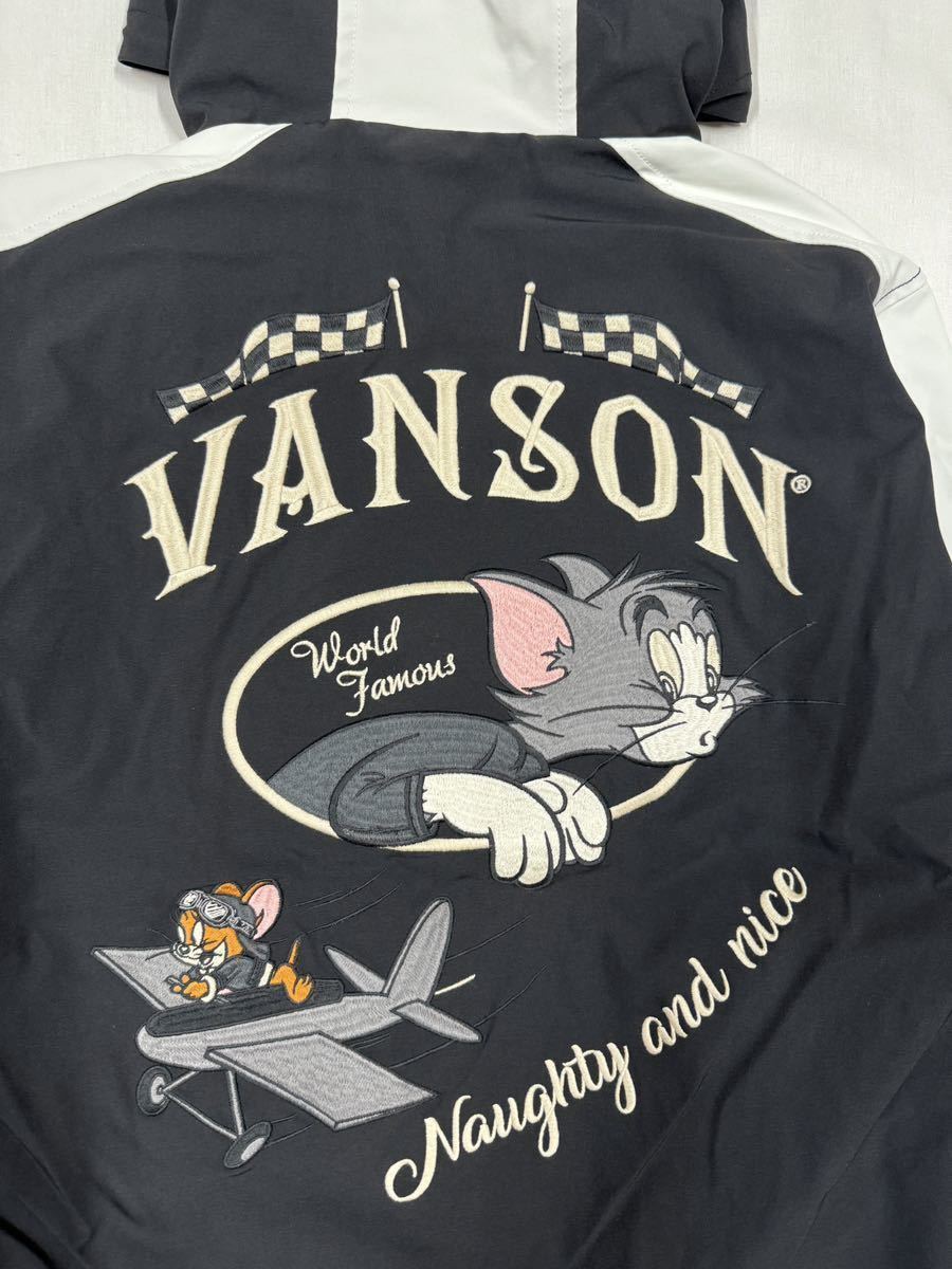 VANSON×TOM and JERRY トムとジェリー バンソン コラボ 三層ストレッチ マウンテン パーカー TJV-2405 ブラック Mサイズ_画像4