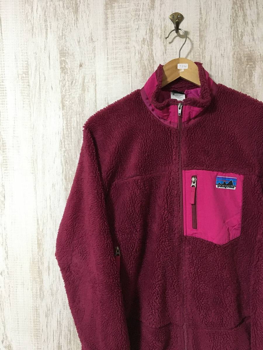 at777☆【レトロX フリース ボアジャケット】patagonia パタゴニア キッズXL レディースS-M相当_画像1