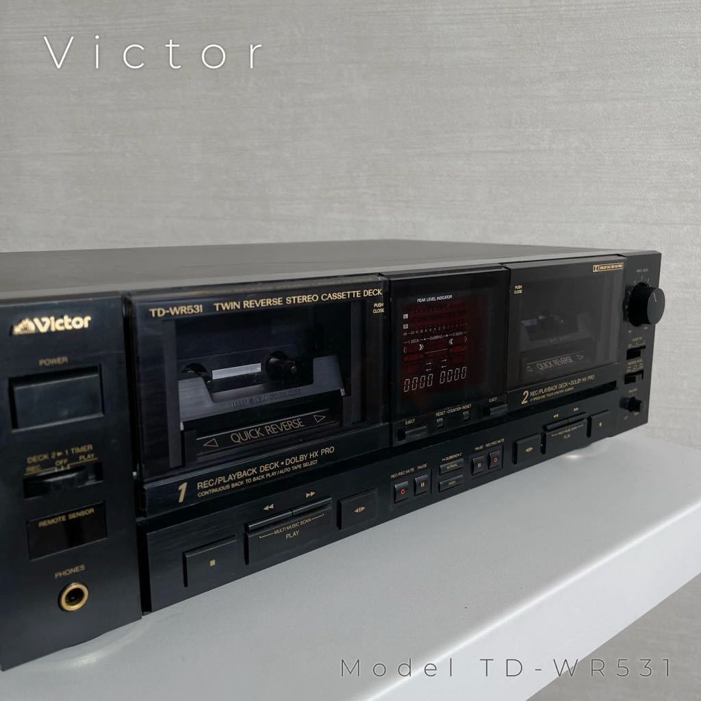 Victor ビクター TD-WR531 ダブル ステレオ カセット デッキ ヴィンテージ オーディオ 機器 テープ デッキ 札幌の画像1