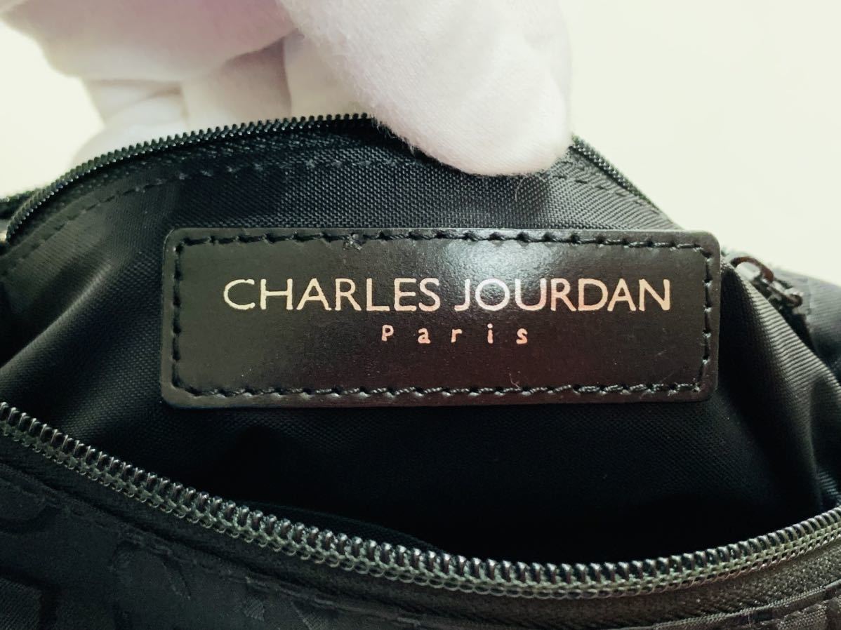 シャルルジョルダン CHARLES JOURDAN ショルダーバッグ ナイロン ブラック ユニセックスモデル ブラック ナイロン 横24×縦18×マチ11cm_画像8